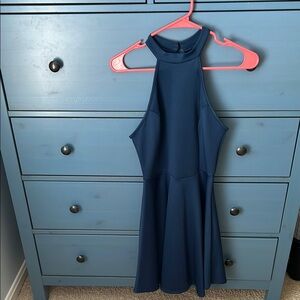 Charlotte Russe Navy Blue Halter Dress